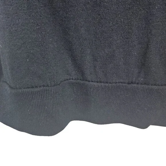 Zara Womens Sweater Black Deep V-Neck Tunic Size Medium Elegant Casual Everyday - Picture 4 of 8